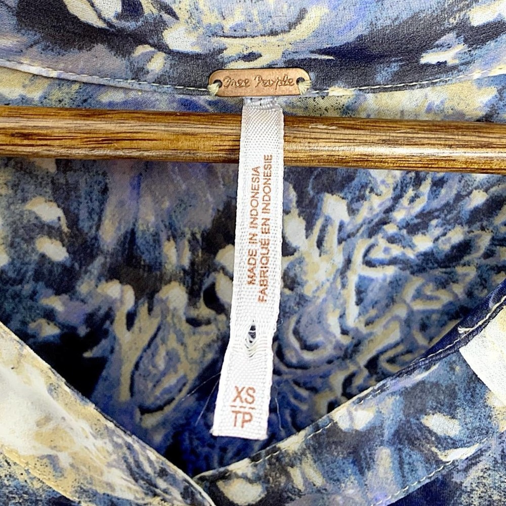 Free People Easy Rider Sheer Chiffon Button Down - Picture 8 of 10